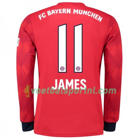 FC Bayern München James 11 Thuis Shirt 2018-19 L/S